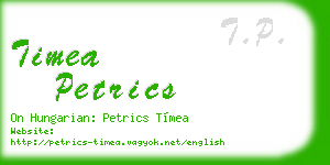 timea petrics business card